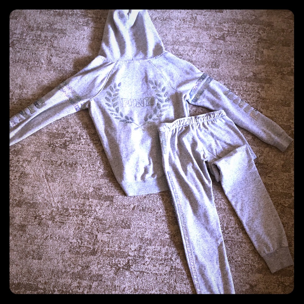Pink Victoria secret X-S  sweat suit
